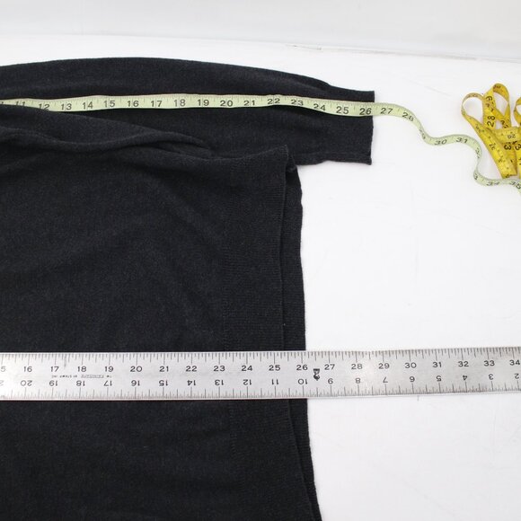 J Crew Sweater Mens Medium Cotton Cashmere V Neck knit charcoal Casual Pullover - Picture 7 of 9